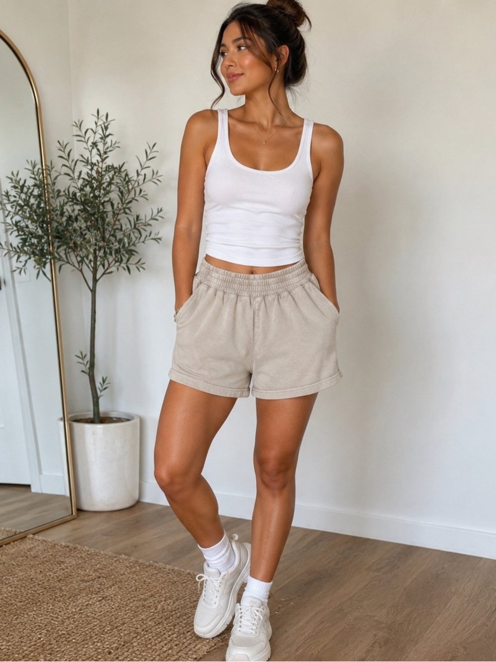 Beige Women's Shorts
